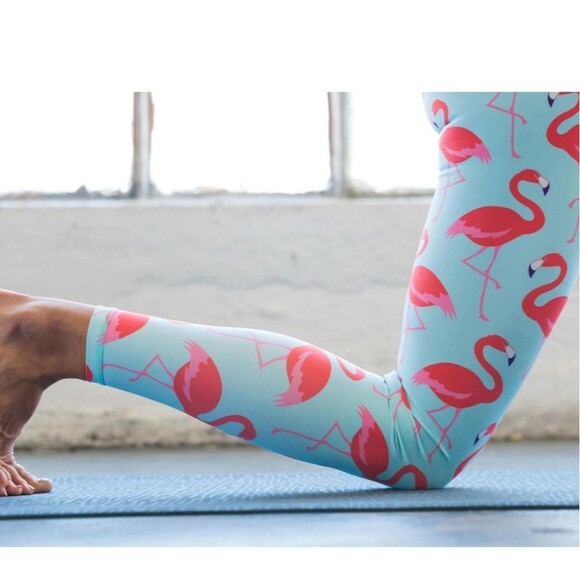 Flexi Lexi Flamingo Yoga Workout Leggings - Picture 3 of 11